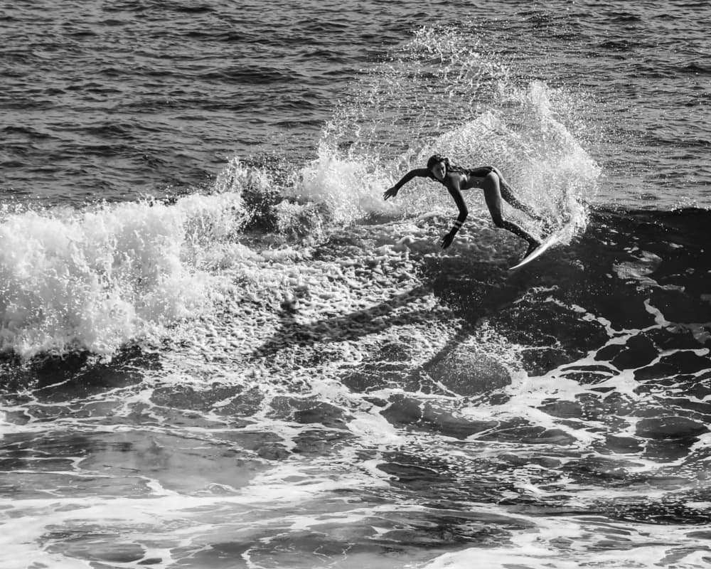 Dynamic Ocean Surfing by Leah Guo — canvas wall art