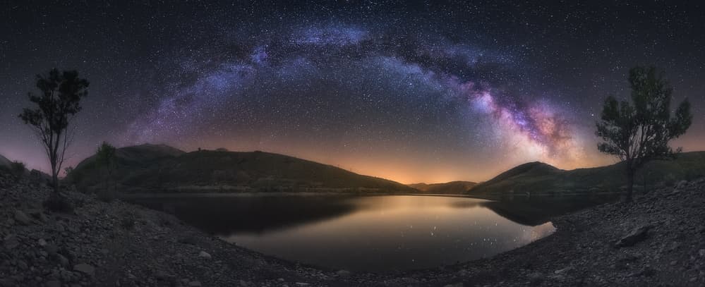 Milky Way Lake Reflection by Carlos F. Turienzo — canvas wall art