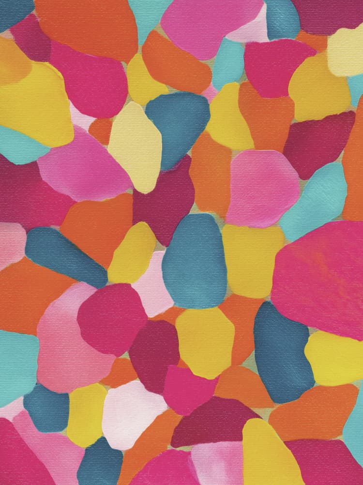 Vibrant Painted Shapes by Andreas Magnusson — canvas wall art