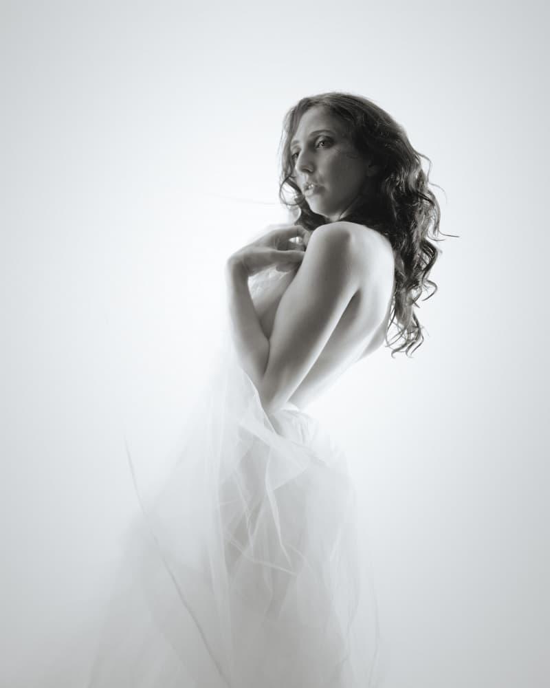 Ethereal Sheer Portrait by Mel Brackstone — canvas wall art