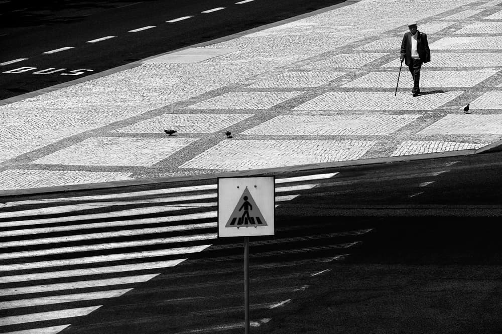 Solitary Street Walker by Paulo Abrantes — canvas wall art