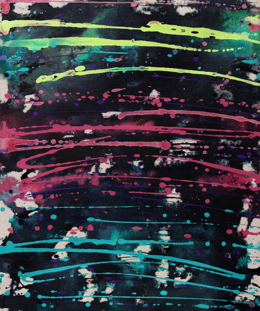Vibrant Drip Lines by Anastasiya Devochkina — canvas wall art