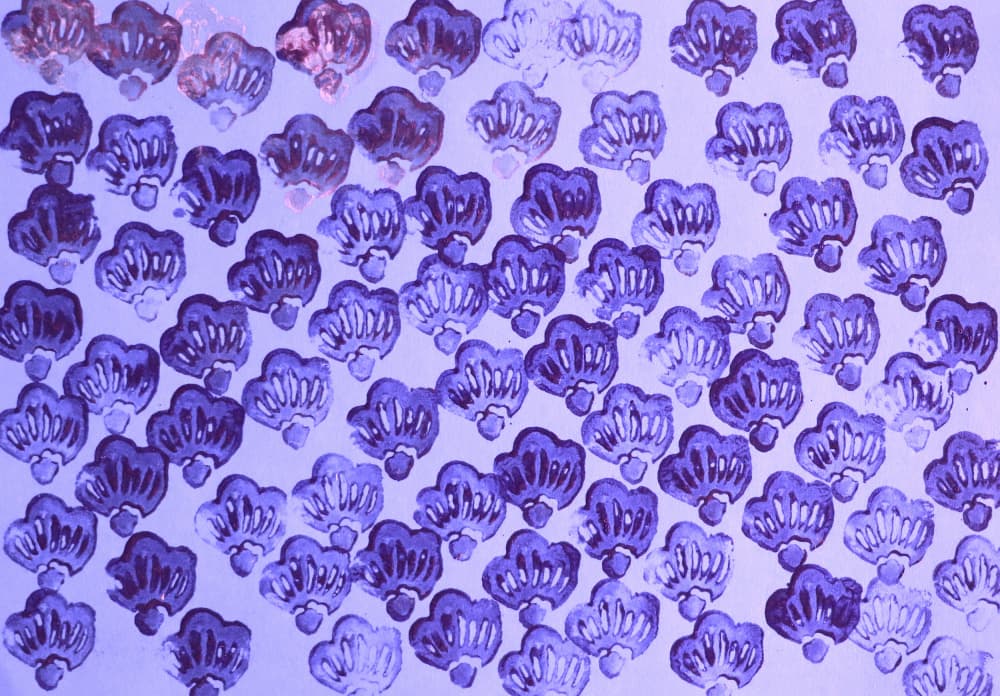 Violet Bloom Pattern by Santhosh ch — canvas wall art