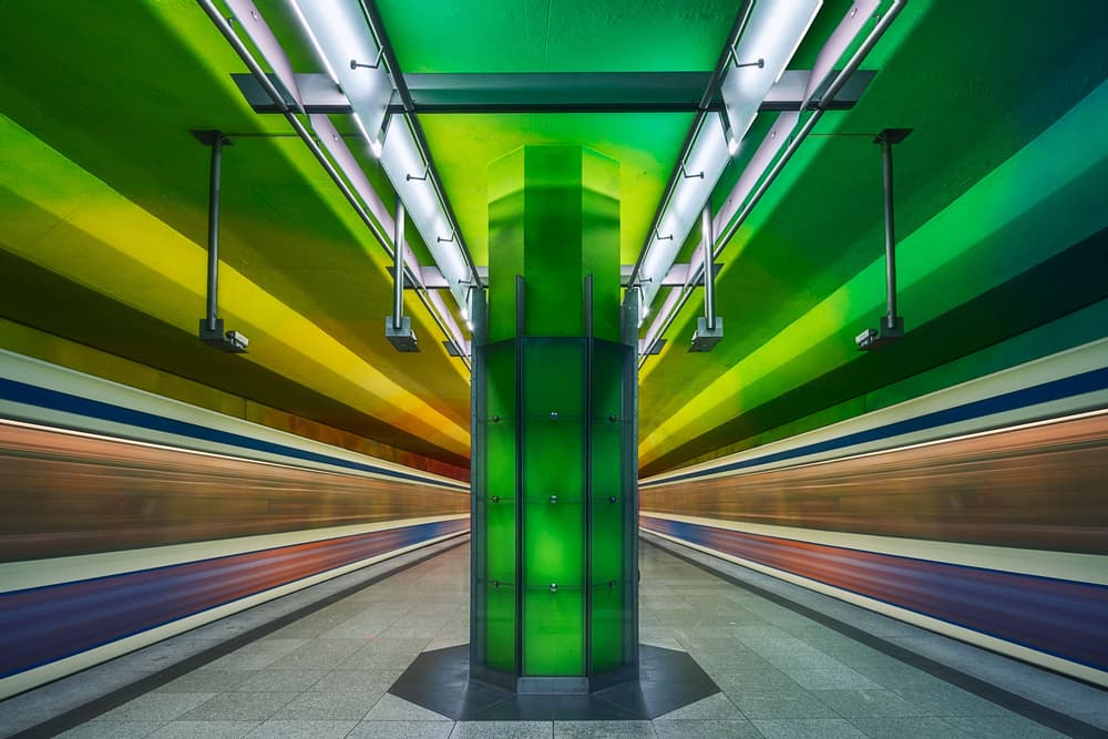 Vibrant Subway Motion by Iván Ferrero — canvas wall art