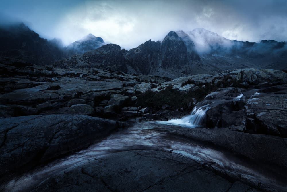 Misty Mountain Stream by Martin Morávek — canvas wall art