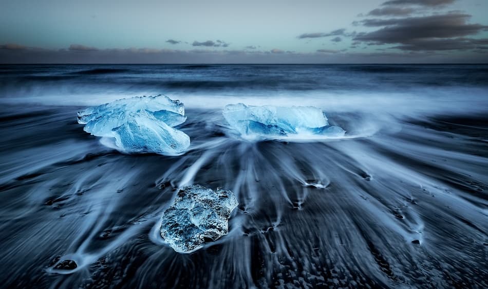 Glacial Ice Beach by Javier de la Torre — canvas wall art