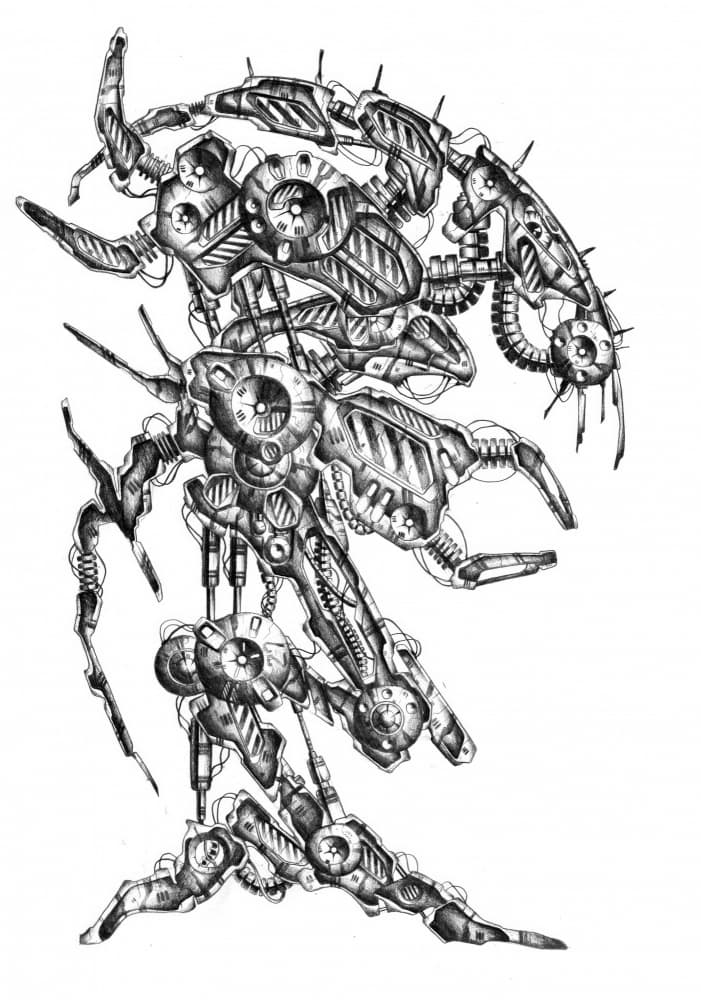 Dark Cybernetic Being by Kulik — canvas wall art