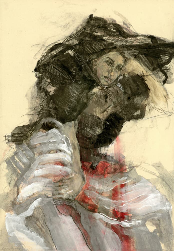 Dramatic Female Figure by Ute Rathmann — canvas wall art