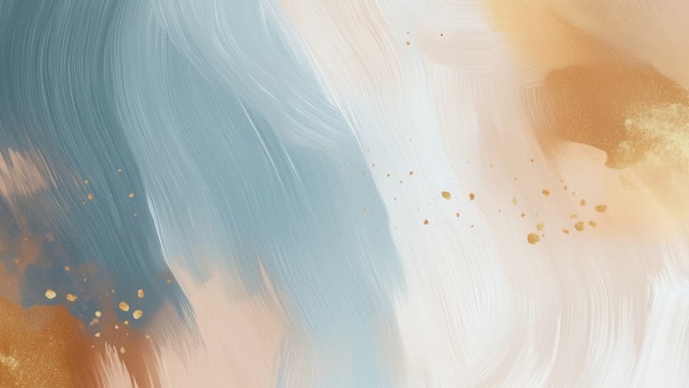 Golden Blue Brushstrokes by Marika Barsrsind β canvas wall art