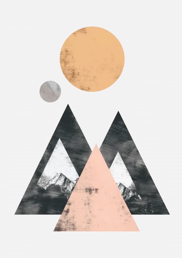 Minimalist Mountain Peaks by SHANDU — canvas wall art