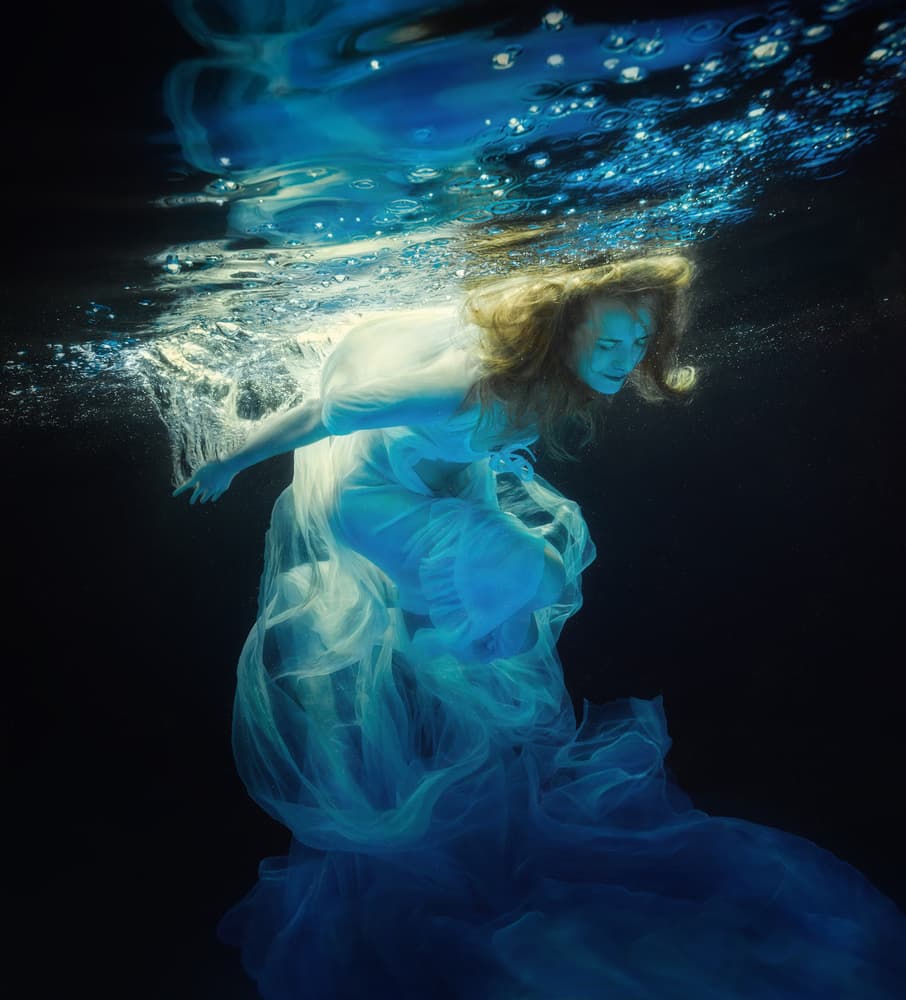 Ethereal Woman Underwater by Dmitry Frizel — canvas wall art