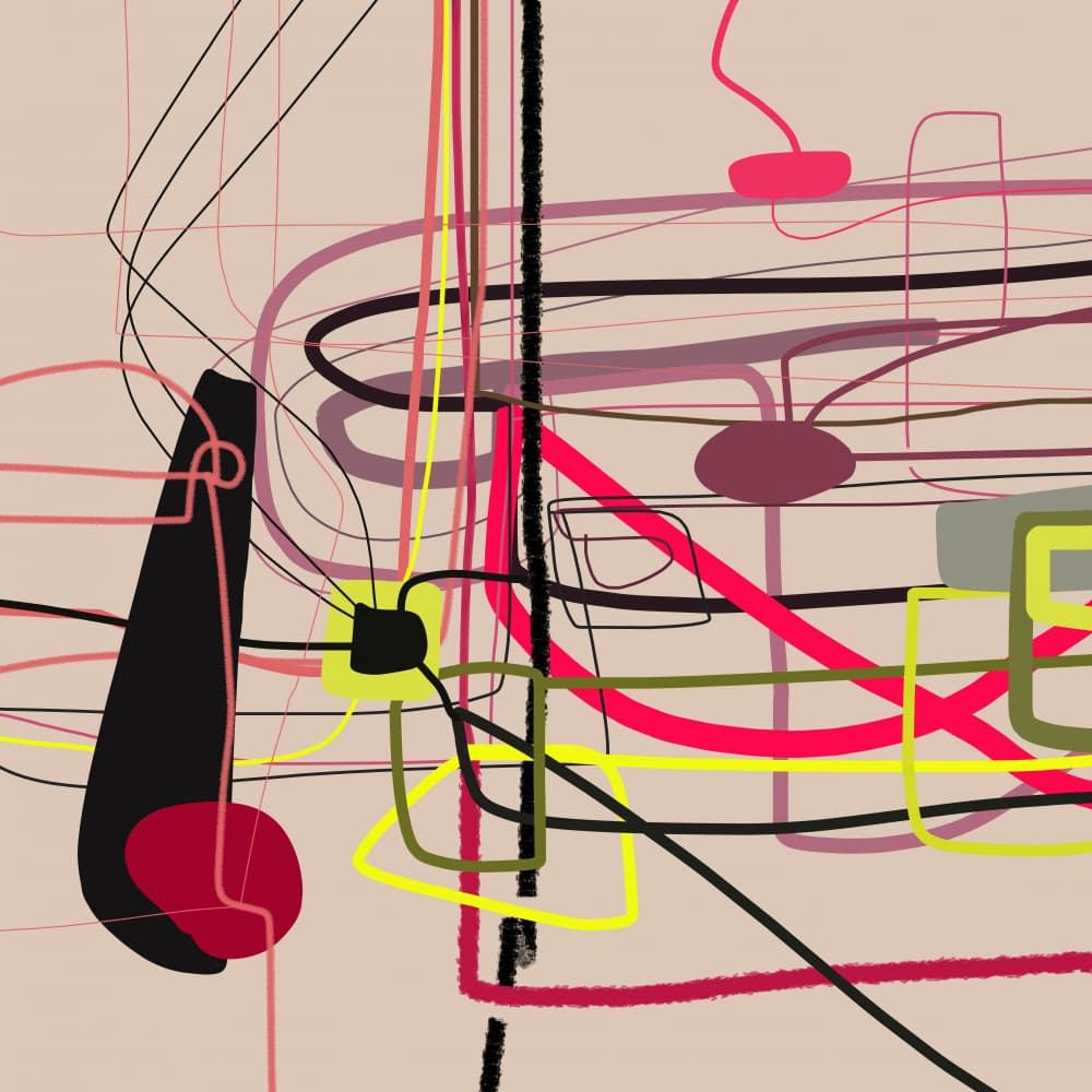 Modern Linear Abstract by Pelin Atilla — canvas wall art