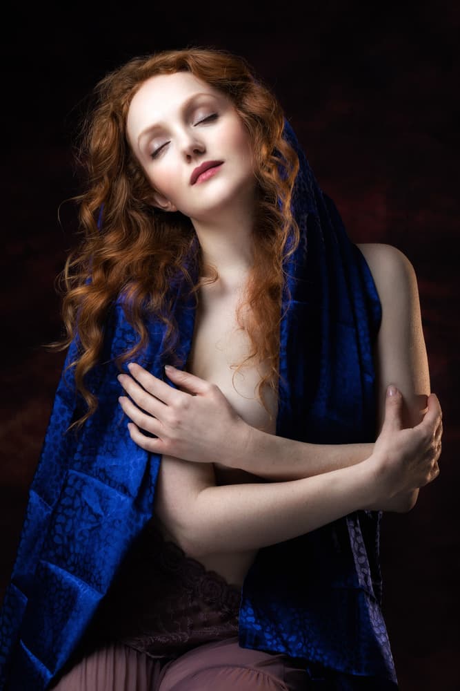 Serene Redhead Portrait by Jan Slotboom — canvas wall art