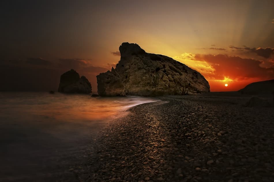 Dramatic Rocky Sunset by Albena Markova — canvas wall art