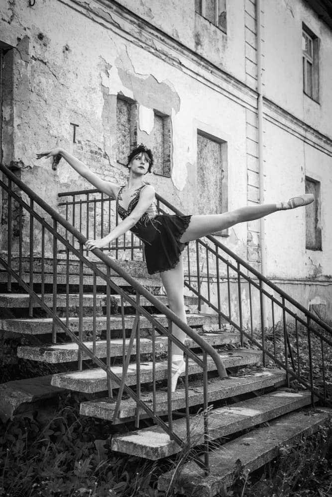 On the stairs by Normunds Kaprano — canvas wall art
