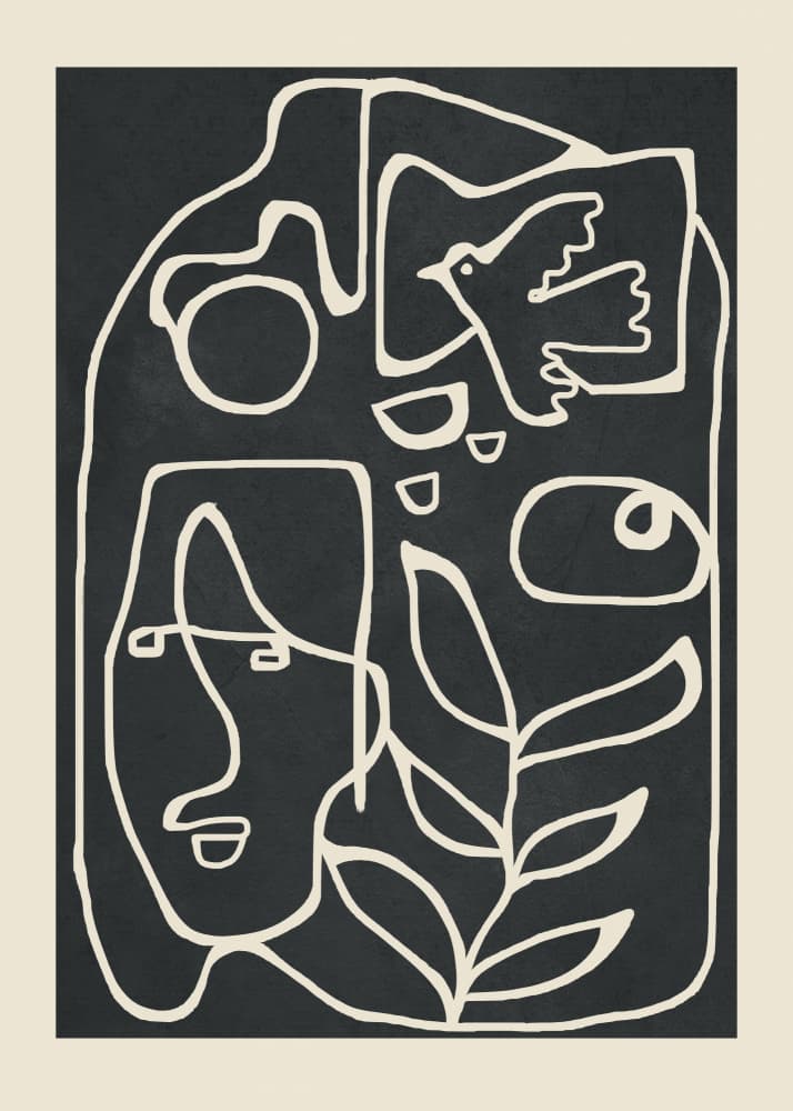 Peaceful Line Art by Flow Line — canvas wall art