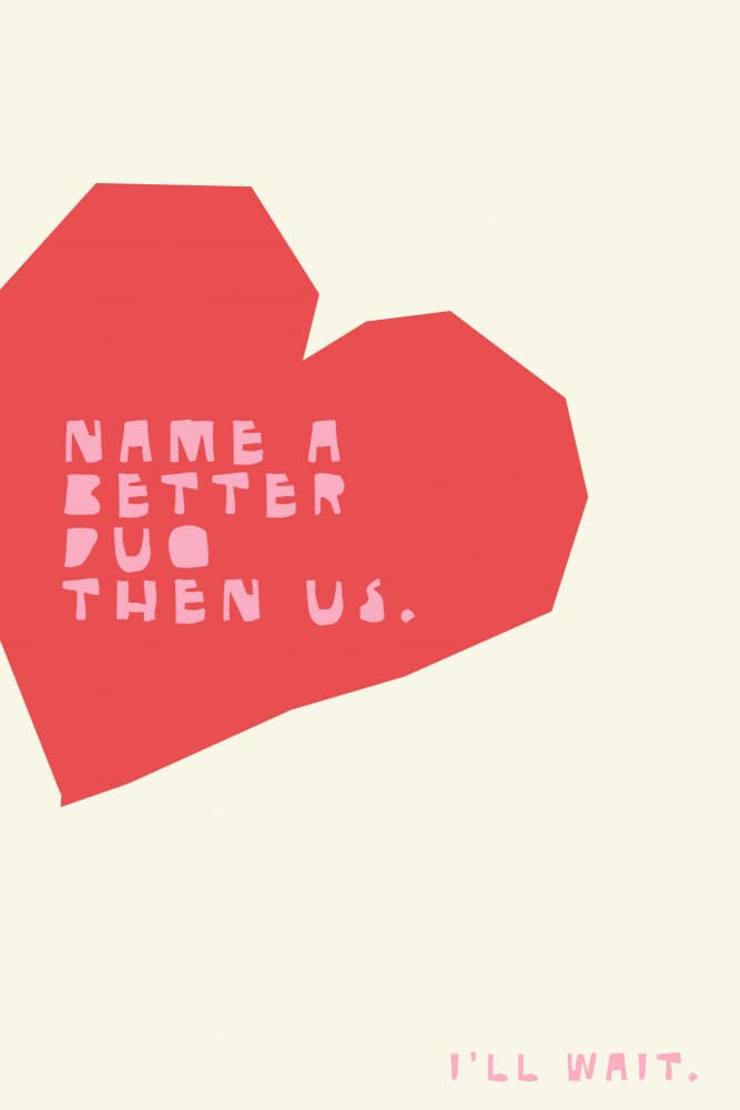 Love Duo Heart by Treechild — canvas wall art