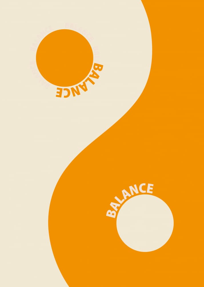 Yin Yang Balance by Paperago — canvas wall art