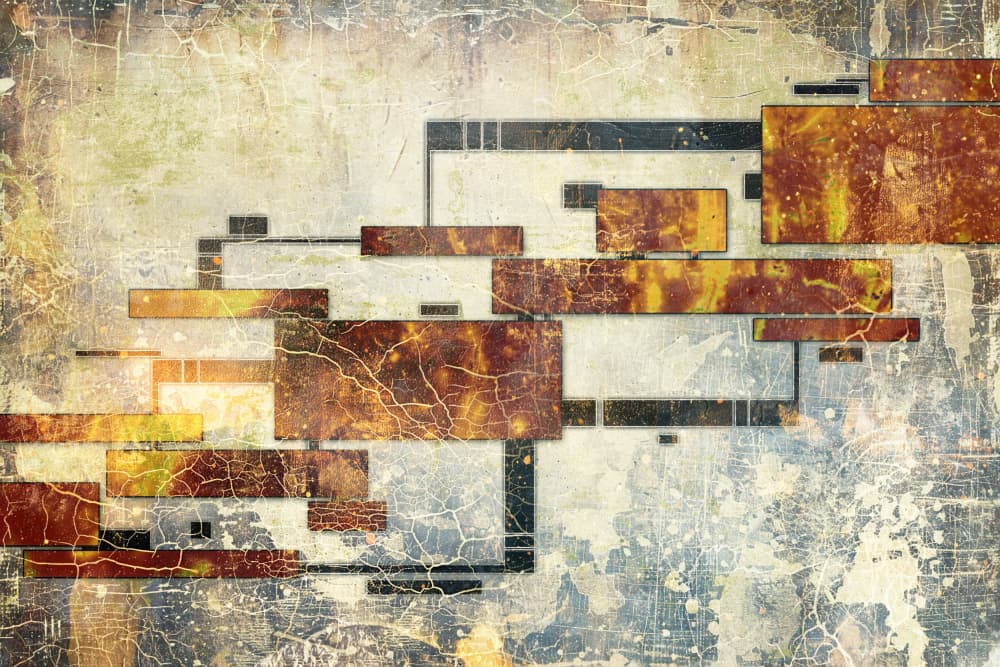 Industrial Grunge Blocks by Rafal Kulik — canvas wall art