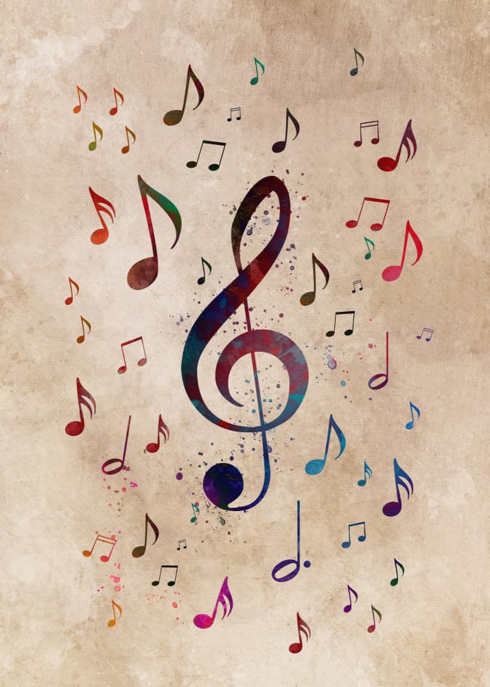Music Notation by Justyna Jaszke — canvas wall art