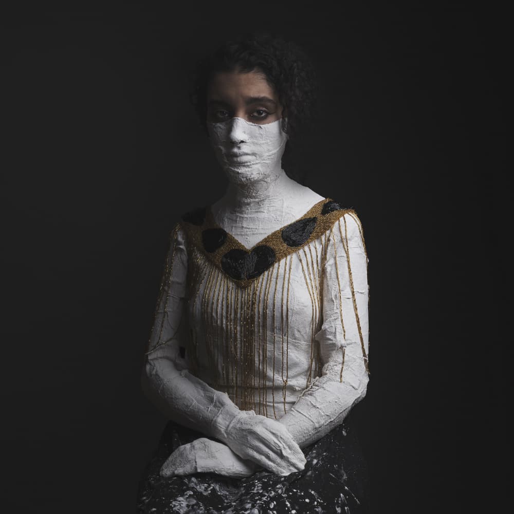 White Sculpture Portrait by Hooman Sedaghi — canvas wall art
