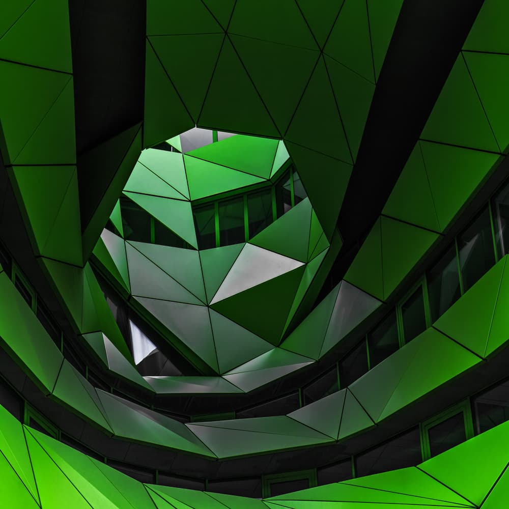 Modern Green Architecture by Gilbert Claes — canvas wall art