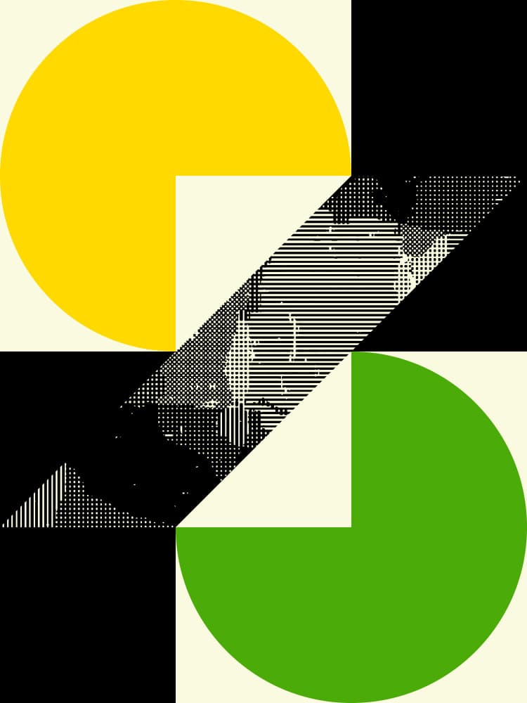 Geometric Color Blocks by Petr Strnad — canvas wall art