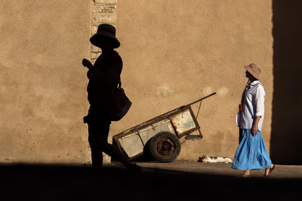 Sunlit Street Shadows by Dan Mirica — canvas wall art