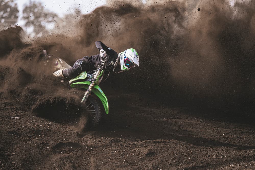 Motocross Dust Burst by Takumi Ikeda — canvas wall art