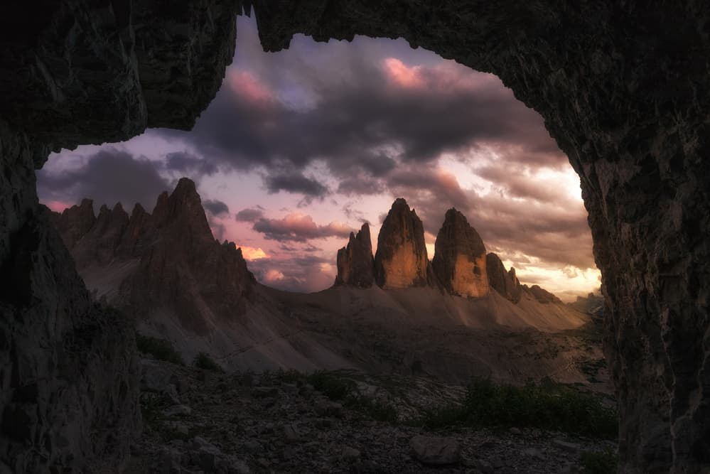 Tre Cime Sunset Vista by David Martin Castan — canvas wall art