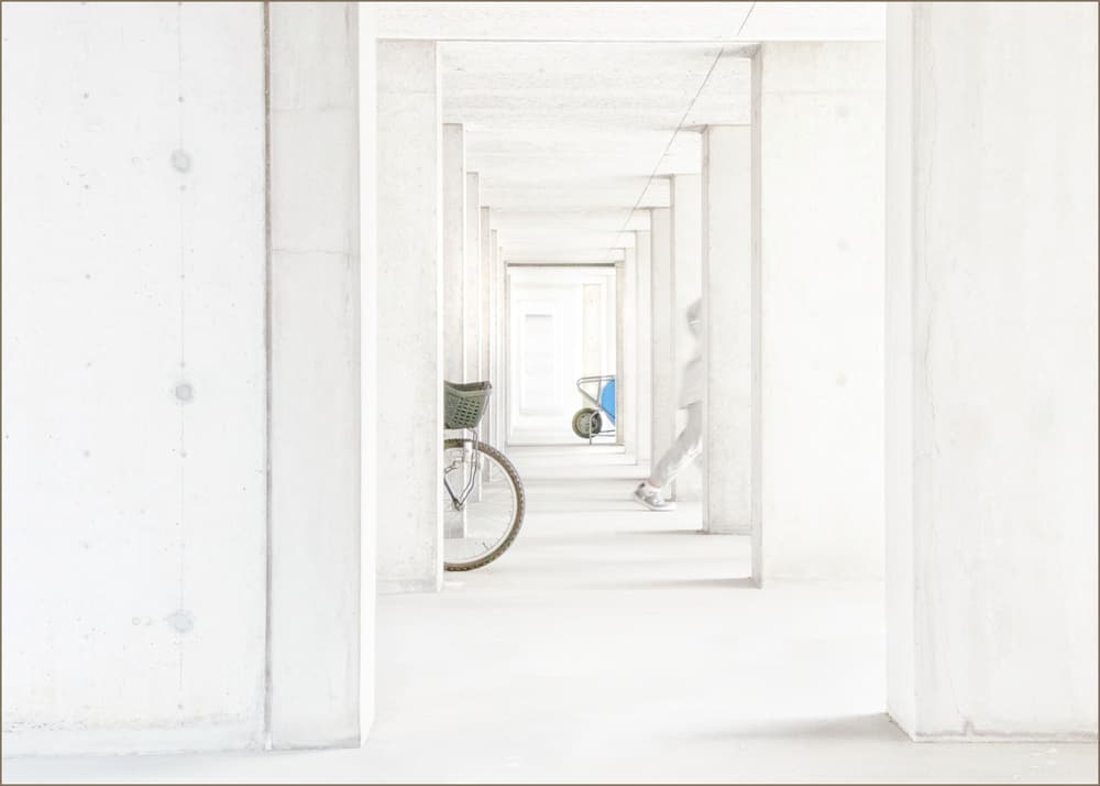 Bright Concrete Passage by Haruyo Sakamoto — canvas wall art