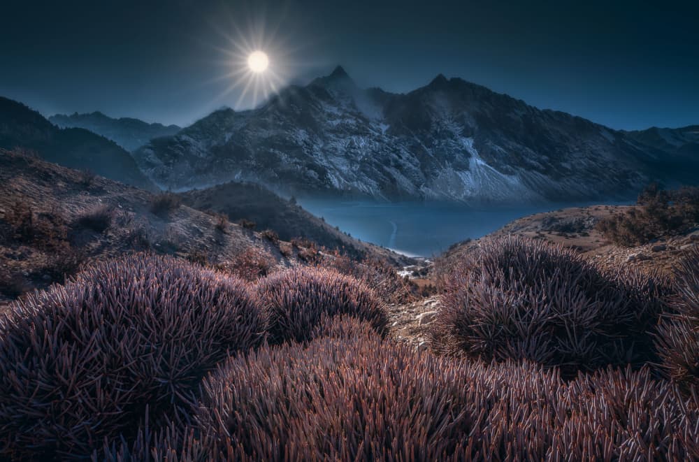 Majestic Mountain Dawn by YANGYING — canvas wall art