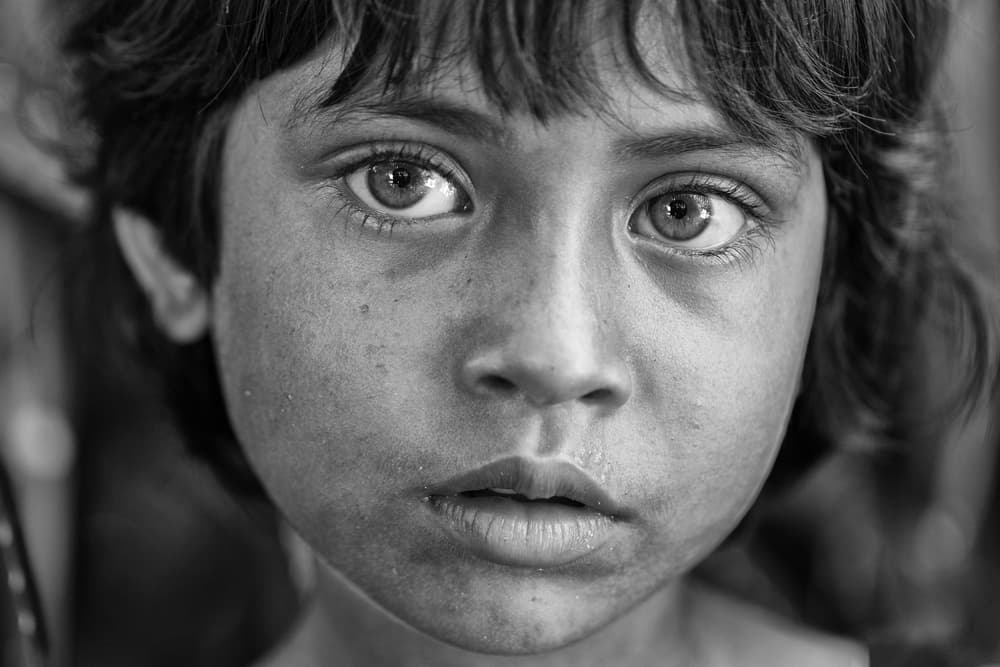 Soulful Child Gaze by Azim Khan Ronnie — canvas wall art