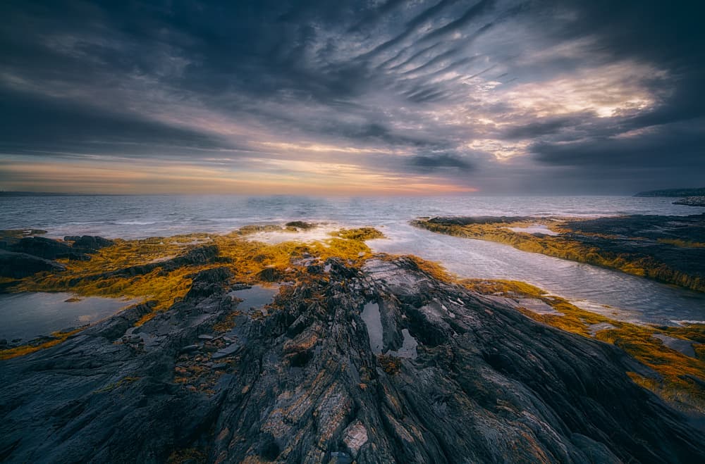 Dramatic Coastal Glow by Ben.C.L — canvas wall art