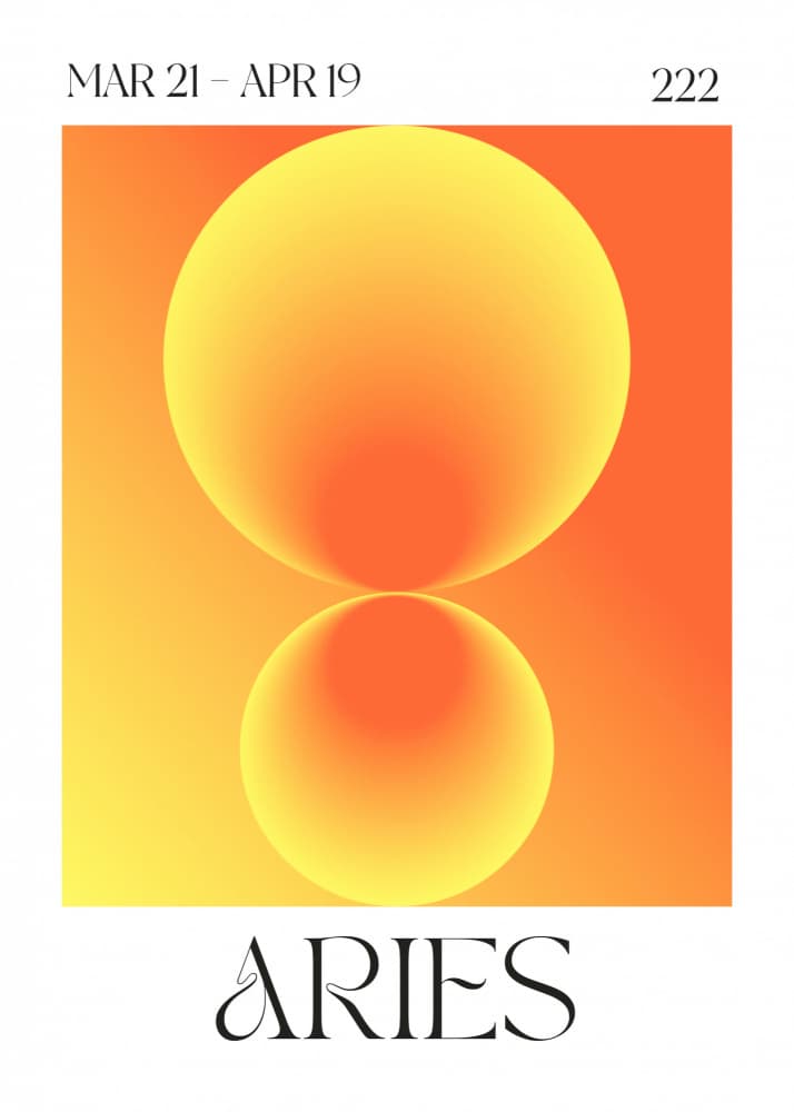 Aries Celestial Orbs by Valeria Castillo — canvas wall art