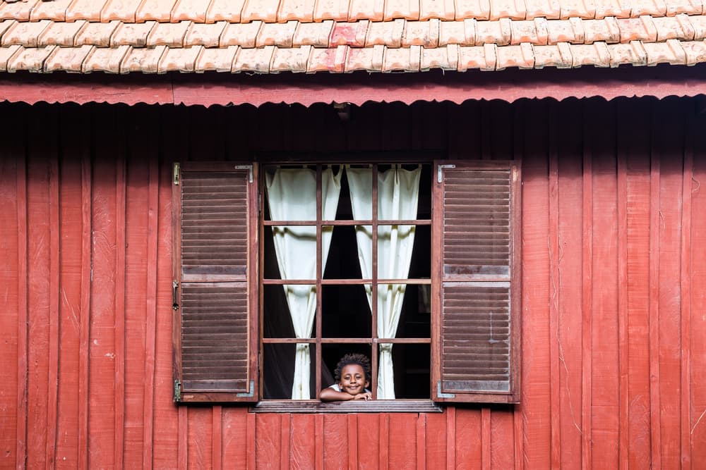 Smiling Child Window by Gloria Salgado Gispert — canvas wall art