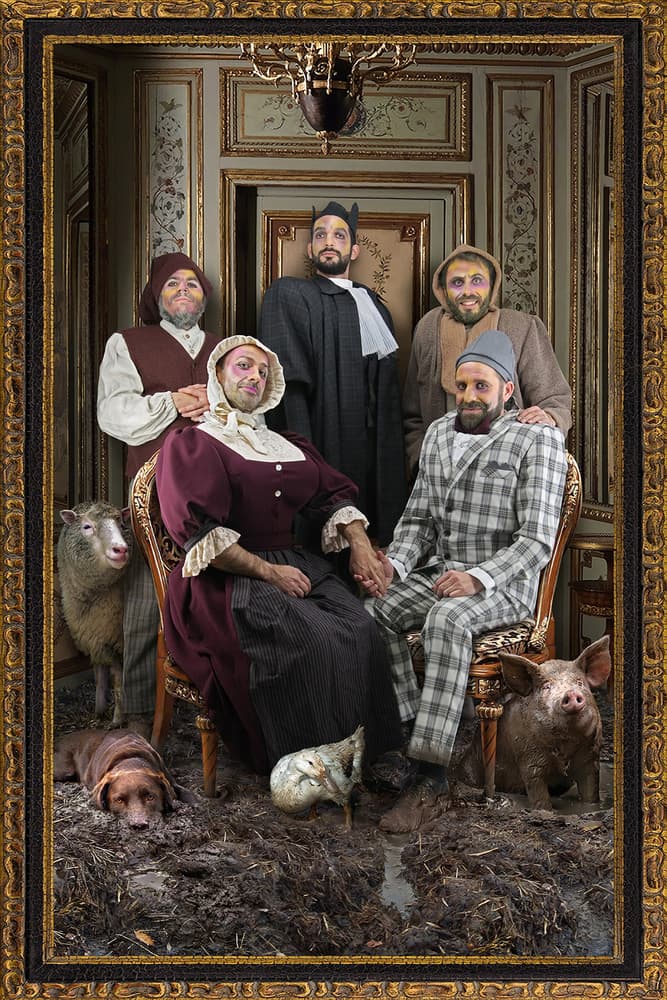 Humorous Renaissance Family by DDiArte — canvas wall art