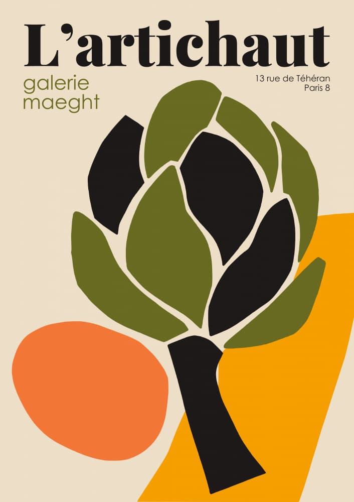 Modern Artichoke Still Life by Patryk Krygowski — canvas wall art