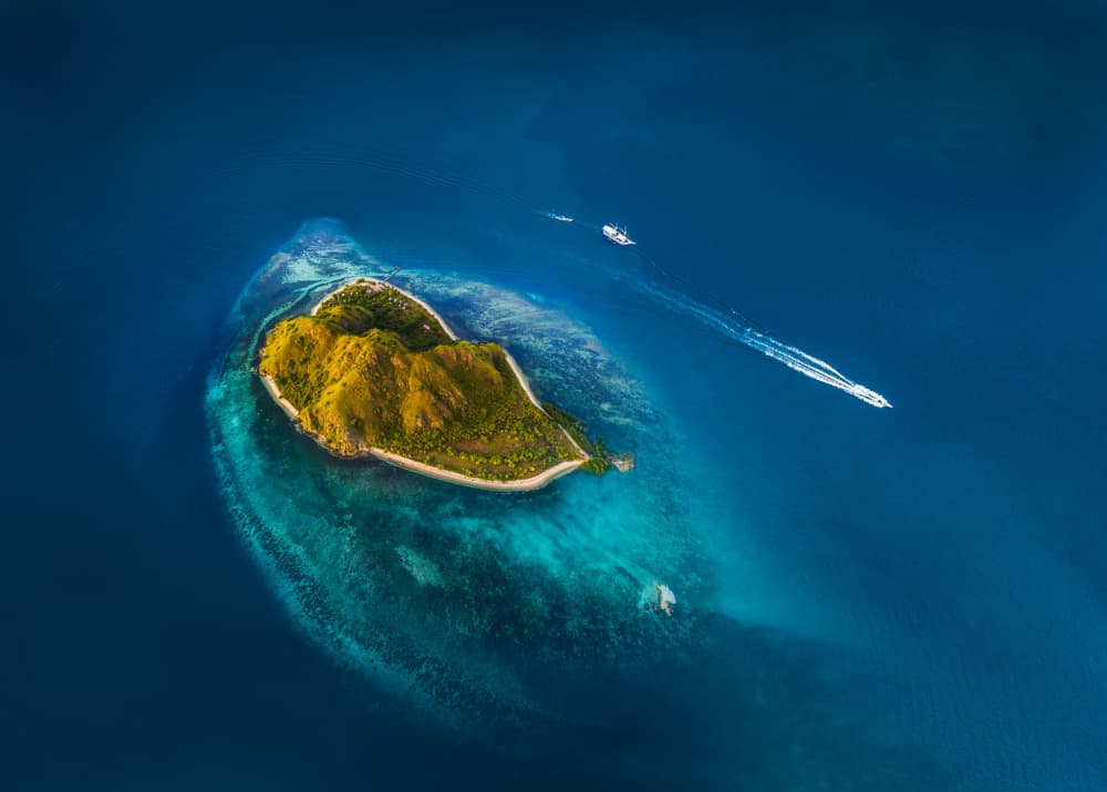 Aerial Island Paradise by Irene Wu — canvas wall art