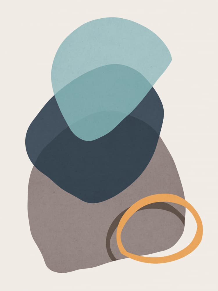 Layered Organic Shapes by Vitor Costa — canvas wall art
