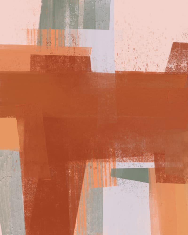 Earthy Color Blocks by MANSI SAXENA — canvas wall art