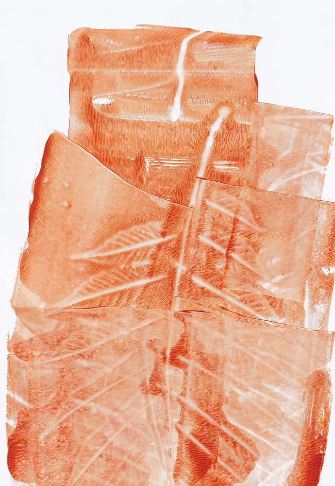 Earthy Leaf Impressions by Maira Ribena — canvas wall art