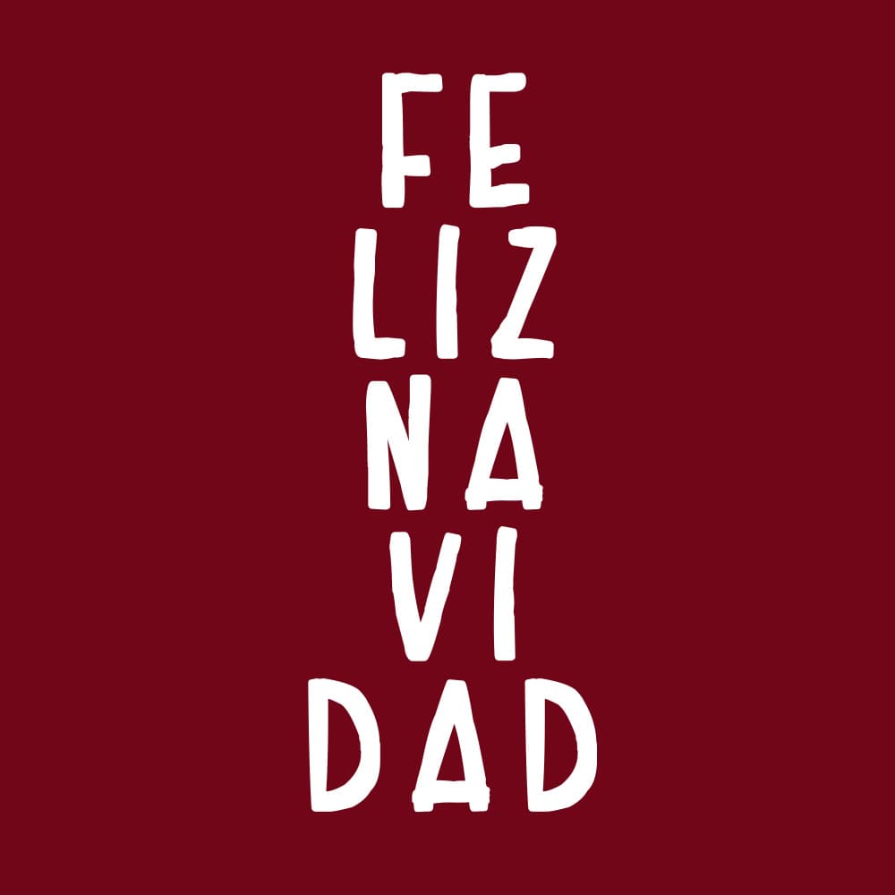 Feliz Navidad Greeting by Rosana Laiz Blursbyai — canvas wall art
