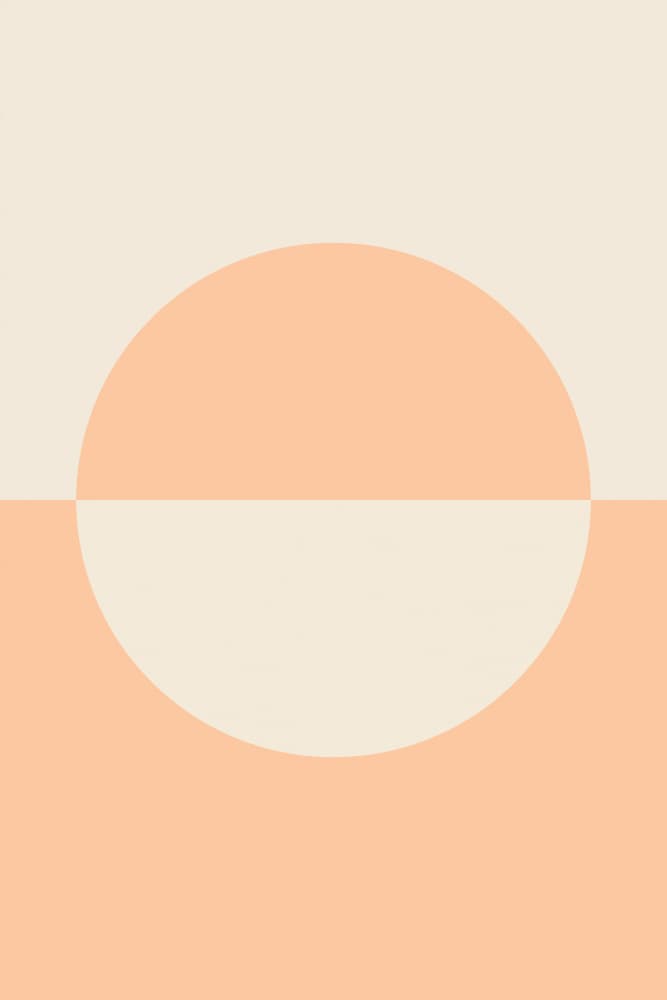 Peach Cream Divided by Pictufy Studio — canvas wall art