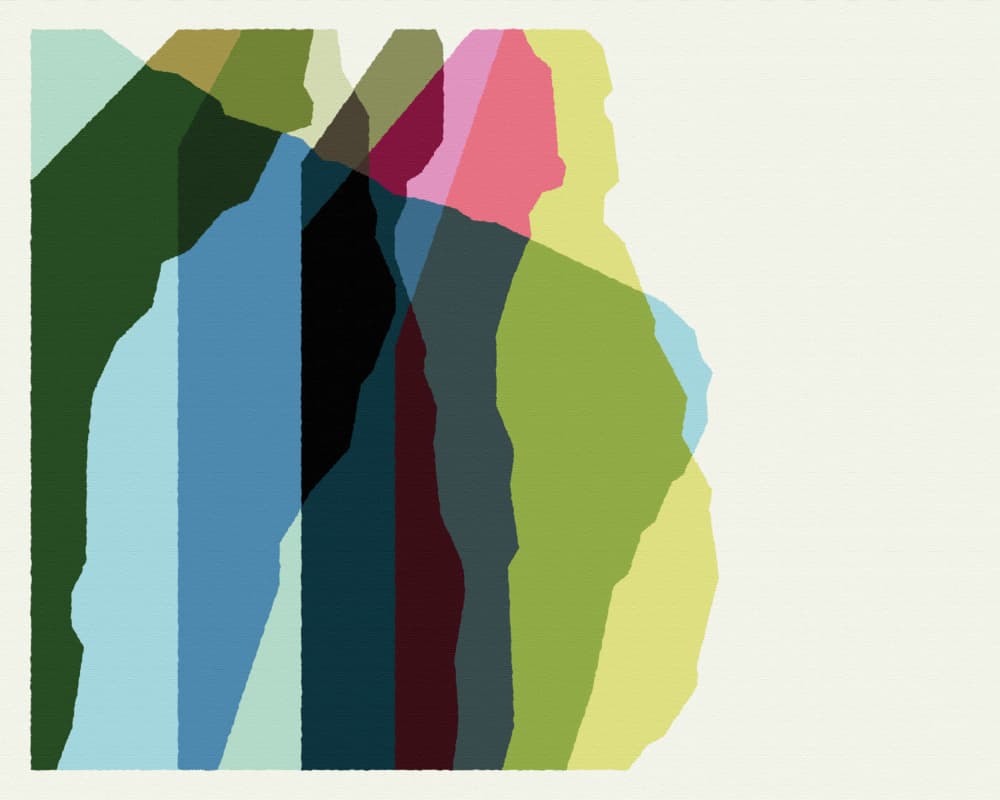 Layered Abstract Colors by Rafa Mateo — canvas wall art
