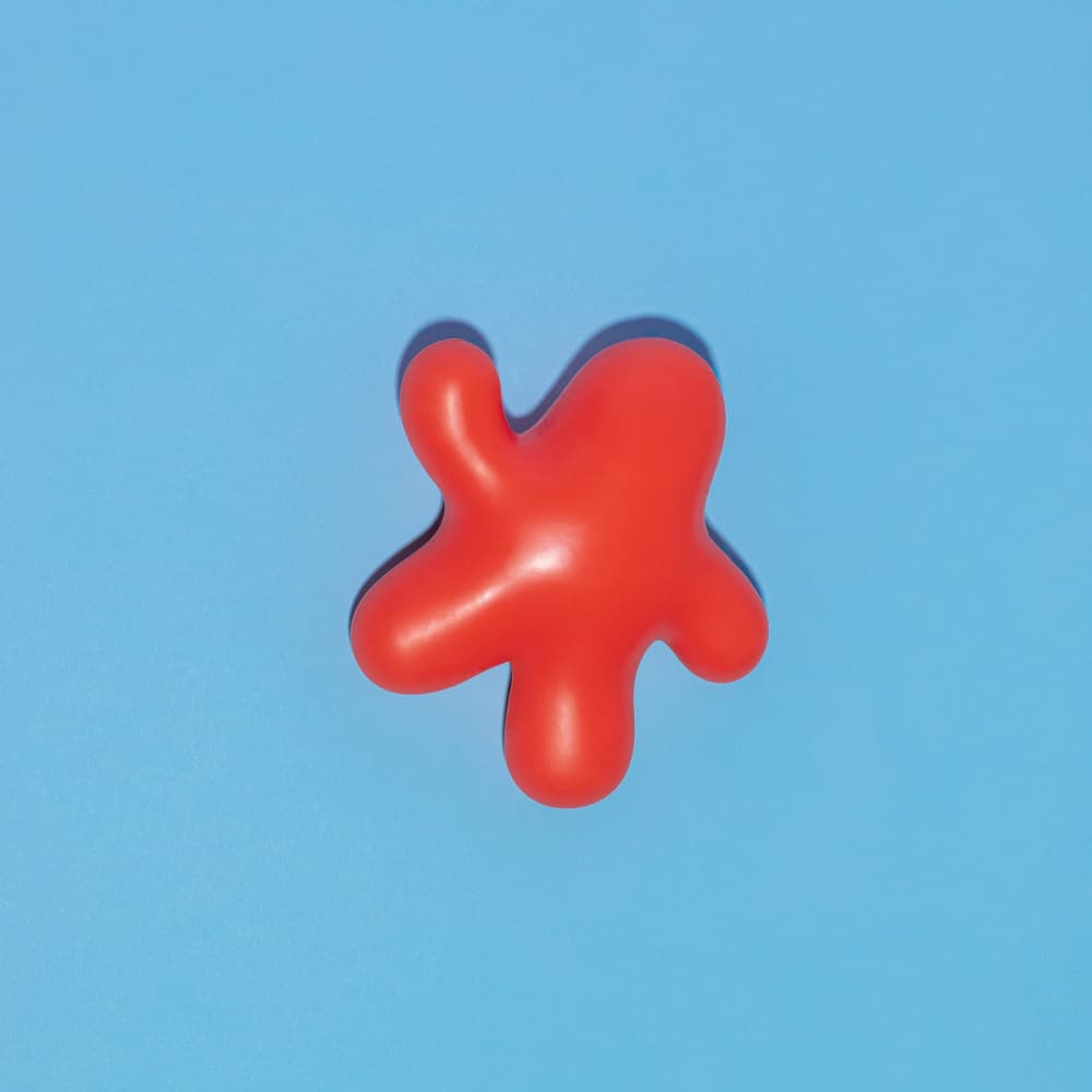 Vibrant Red Abstract Form by Julia Ramiro — canvas wall art