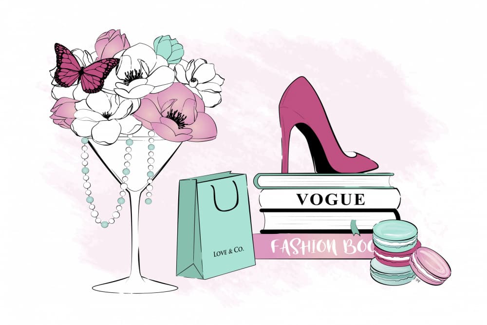 Chic Fashion Delights by Martina — canvas wall art
