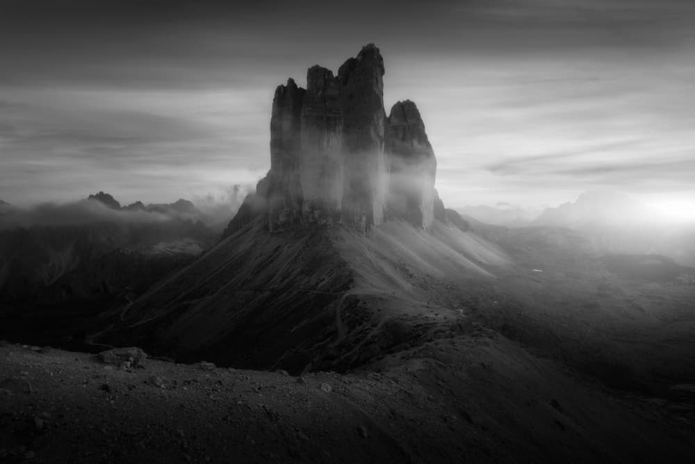 Towering Misty Peaks by Thomas de Franzoni — canvas wall art