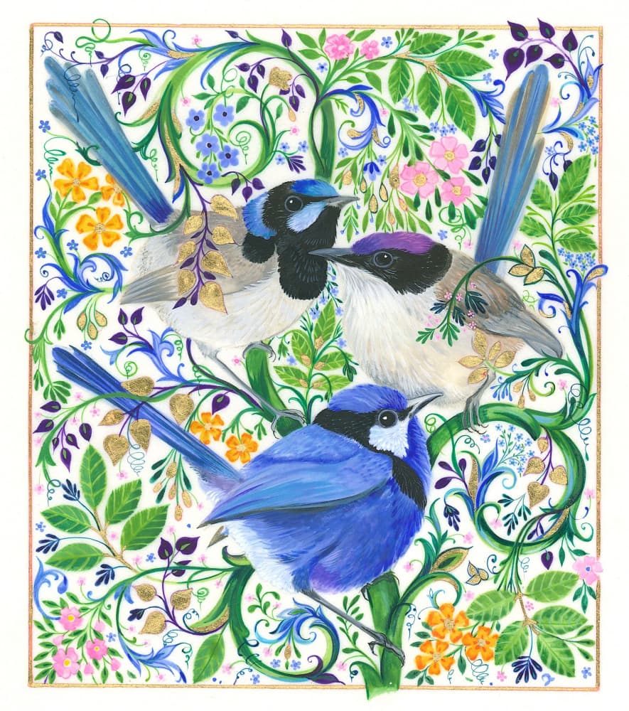 Floral Avian Symphony by Isabelle Brent — canvas wall art