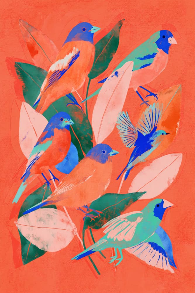 Birdgarden by Treechild — canvas wall art
